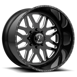 American Force Wheels – AFW TRAX SS – Black – 20″x10″ -25mm – All weather Wheels – AFTDB02D22-2-20